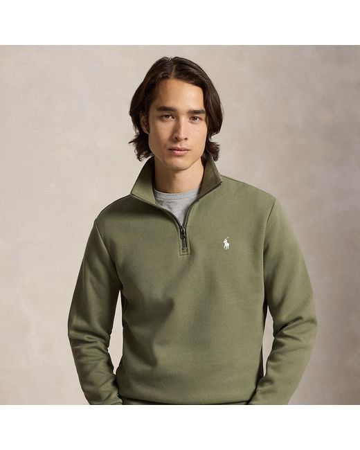 Polo Ralph Lauren Green Double-Knit Quarter-Zip Pullover for men