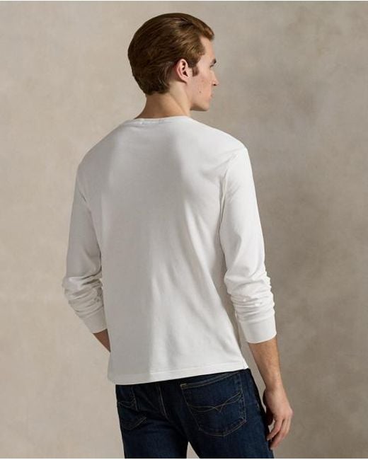 Polo Ralph Lauren White Custom Slim Fit Soft Cotton T-Shirt for men