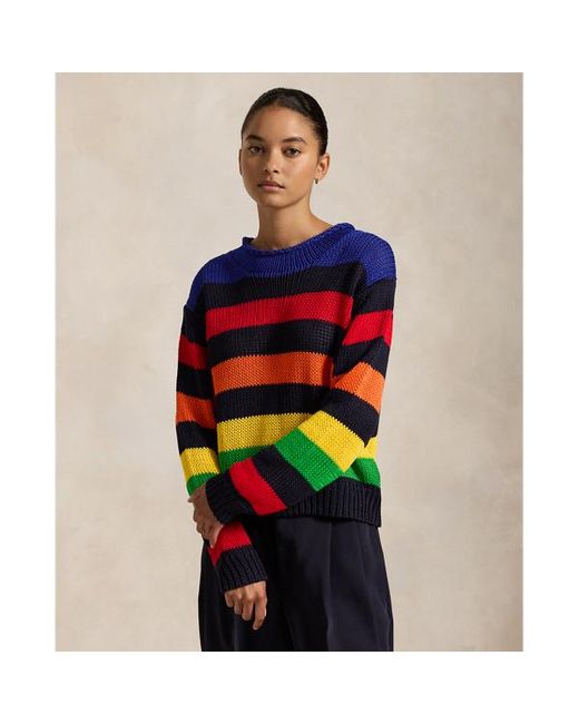 Maglia a righe con collo arrotolato di Polo Ralph Lauren in Blue
