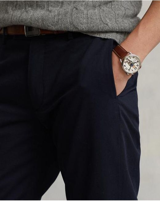 Polo Ralph Lauren Blue Stretch Straight Fit Chino Trouser for men