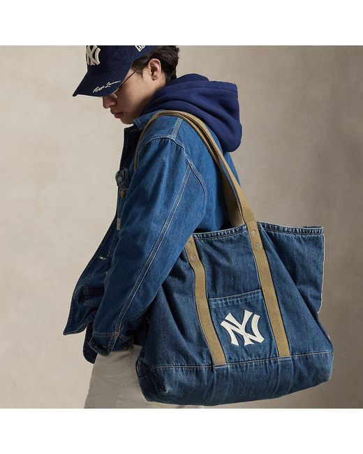 Polo Ralph Lauren Blue Polo Ralph Lauren Lauren Yankees Denim Tote for men