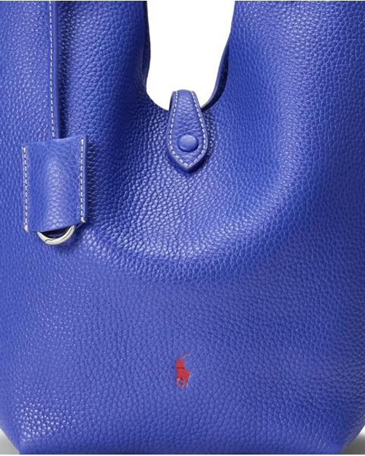 Polo Ralph Lauren Blue Ledertragetasche Polo Play