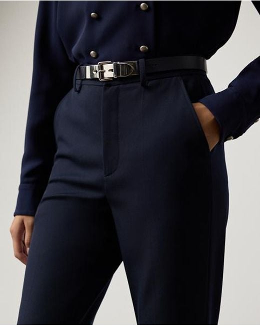 Ralph Lauren Blue Wrigley Grain De Poudre Trouser