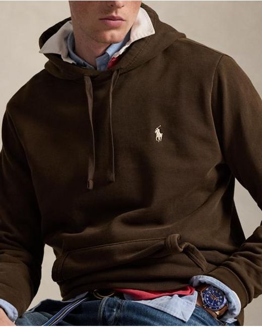 Polo Ralph Lauren Brown Loopback Fleece Hoodie for men