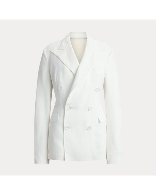 Ralph Lauren White Cosgrove Twill Jacket