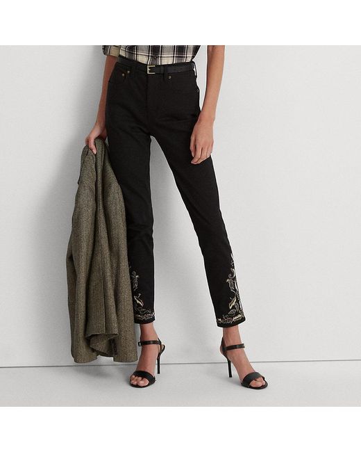 ralph lauren high rise skinny ankle jeans