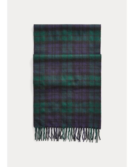 RRL Plaid Cashmere Scarf for Men Lyst UK