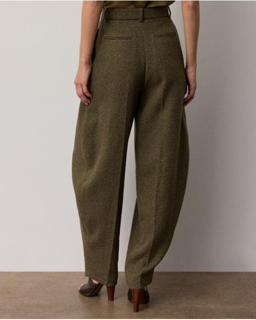 Ralph Lauren Green Harlo Broken-Twill Trouser