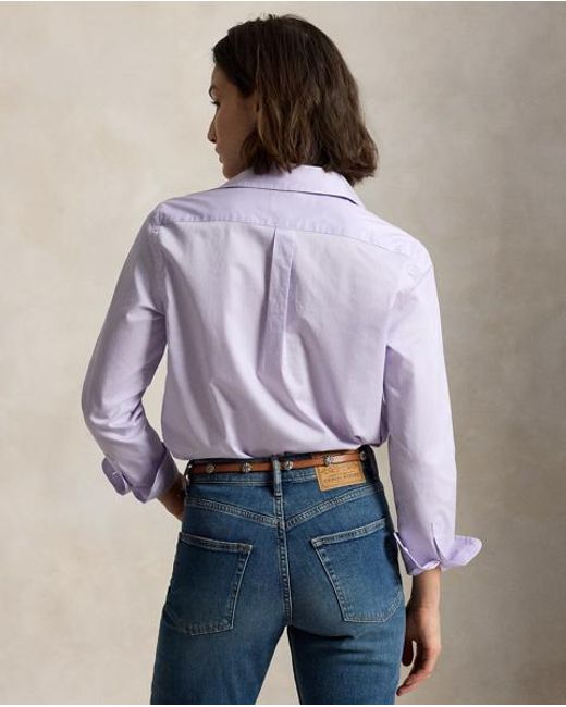 Polo Ralph Lauren Purple Classic Fit Cotton Twill Shirt