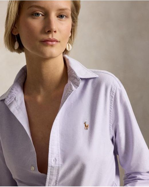 Polo Ralph Lauren Purple The Iconic Classic Fit Oxford Shirt