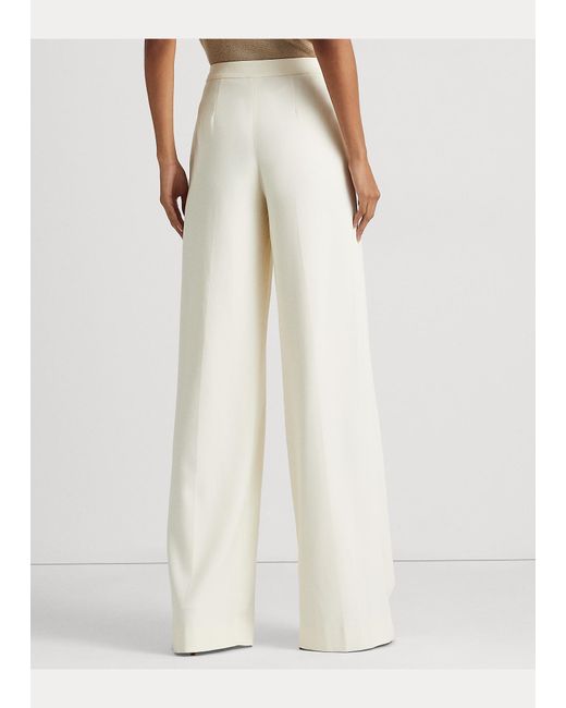 White Admiral Crepe Pleated WideLeg Pant  Theory