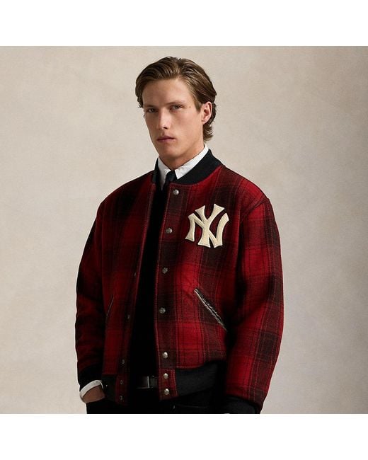 Polo Ralph Lauren Red Polo Ralph Lauren Lauren Yankees Plaid Jacket for men