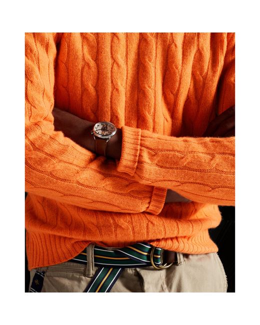 orange cashmere sweater mens