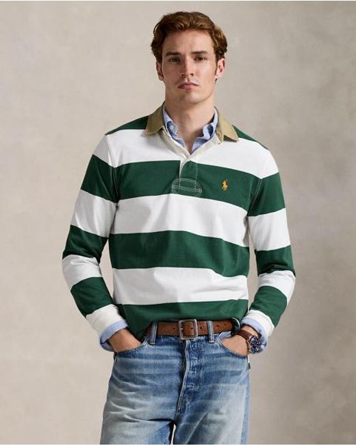 Polo Ralph Lauren Green Classic Fit Rugby Shirt for men