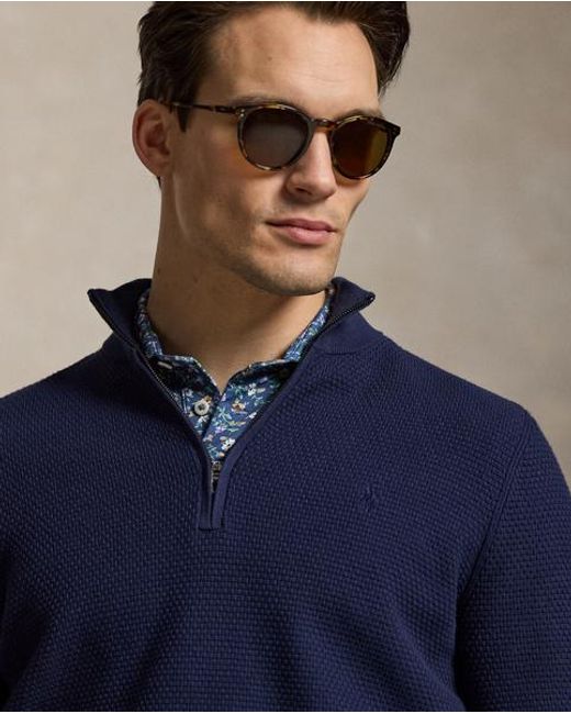 Ralph Lauren Blue Performance Cotton-Blend Jumper for men
