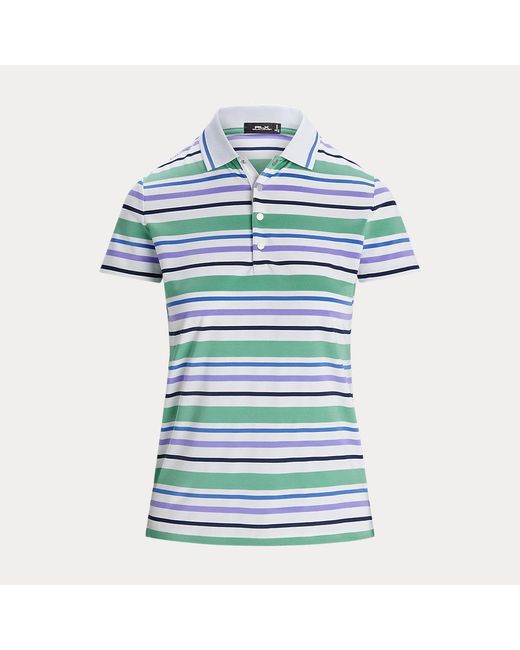 Ralph Lauren Blue Striped Stretch Jersey Polo Shirt