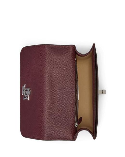 Ralph Lauren Sophee Medium Leren Tas Met Textuur in het Purple