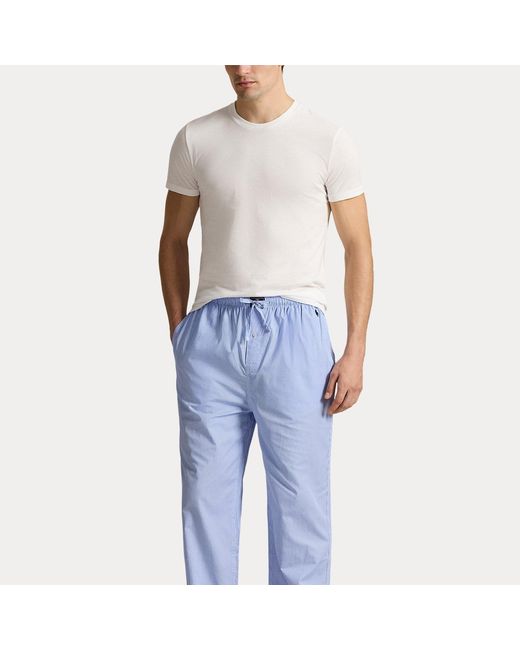 Polo Ralph Lauren Blue Gingham Cotton Sleep Trouser for men