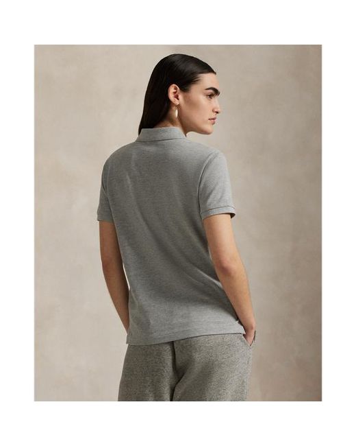 Polo Ralph Lauren Gray The Iconic Classic Fit Mesh Polo Shirt