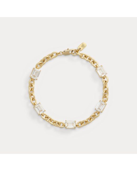 Ralph Lauren Metallic Plated Cubic Zirconia Flex Bracelet