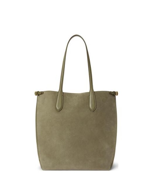 Polo Ralph Lauren Green Bellport Suede North-South Tote