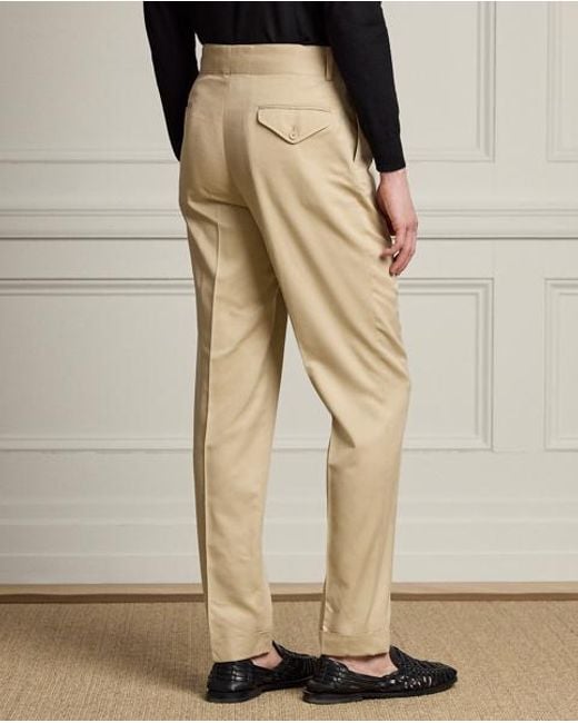 Ralph Lauren Natural Hand-Tailored Silk Suit Trouser for men