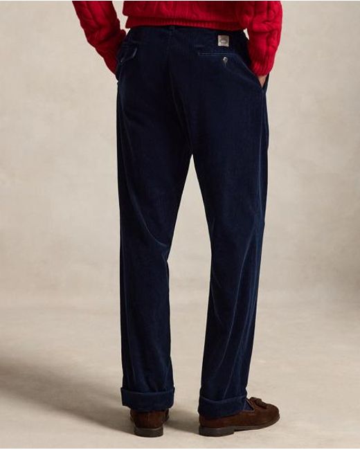 Polo Ralph Lauren Blue Whitman Relaxed Fit Corduroy Trousers for men