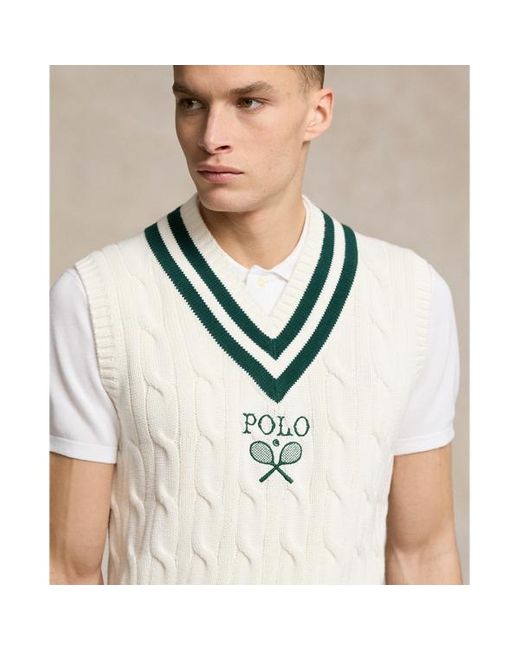 Polo Ralph Lauren Cricket-Pullunder Wimbledon in White für Herren