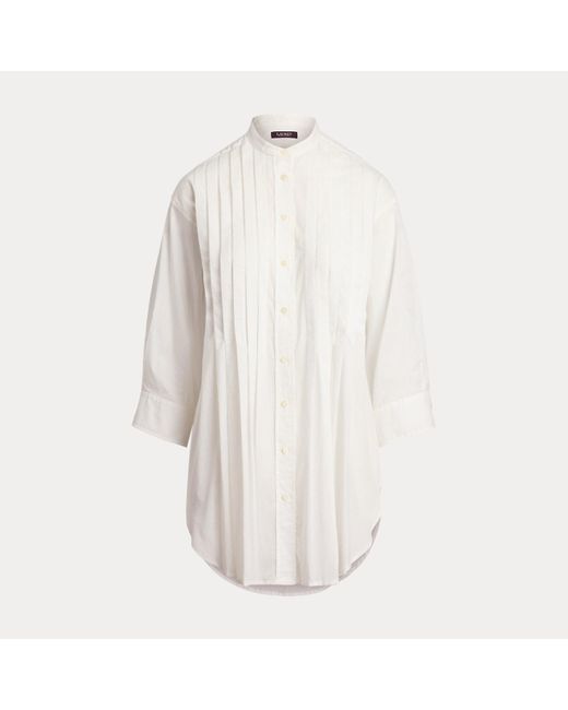 Camicia in dobby con cuciture pintuck di Ralph Lauren in Gray