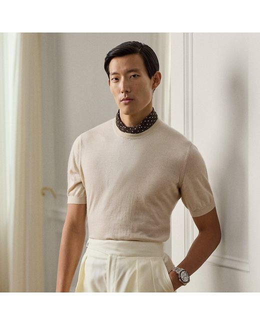 Ralph Lauren Natural Cashmere Short-Sleeve Jumper for men