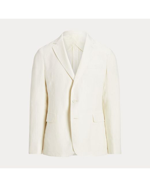 Ralph Lauren Natural Hadley Hand-Tailored Silk-Linen Jacket for men