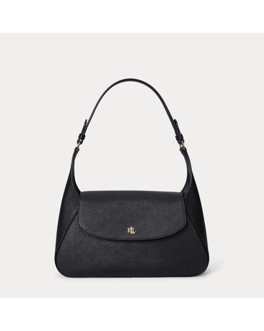 Ralph Lauren Red Crosshatch Medium Schylar Shoulder Bag