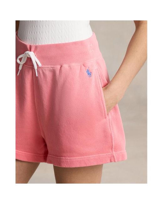 Pantalón corto de felpa con cordón Polo Ralph Lauren de color Pink