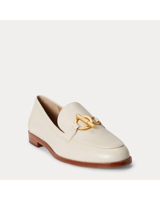 Ralph Lauren Natural Blaike Nappa Leather Loafer