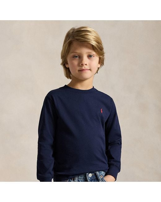 Polo Ralph Lauren Blue Ralph Lauren Boy's Cotton Jersey Long-Sleeve Tee for men