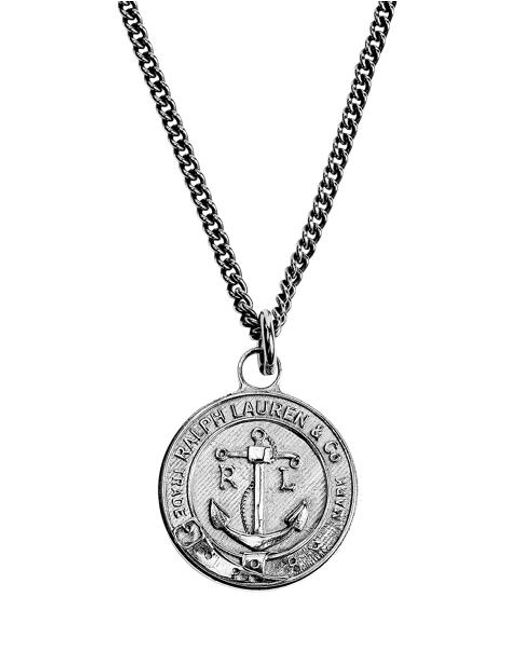 Ralph Lauren Gray Nautical Brass Pendant for men
