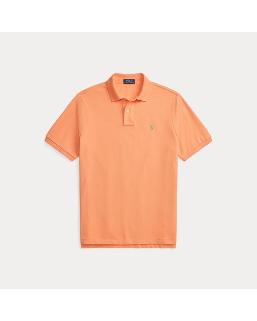 Polo Ralph Lauren Orange The Iconic Custom Slim Fit Mesh Polo for men