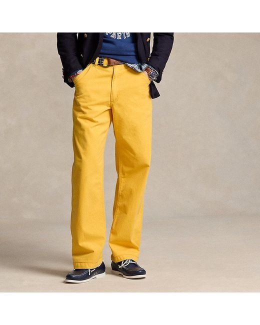 Ralph Lauren Yellow Dungaree Fit Twill Carpenter Trouser for men