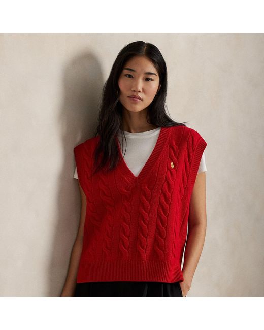 Polo Ralph Lauren Red Lunar New Year Wool-Cashmere Vest