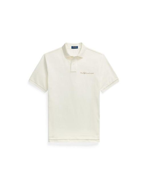 Polo Ralph Lauren White Classic Fit Logo Mesh Polo Shirt for men