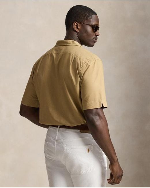Ralph Lauren Natural Oxford Camp Shirt for men