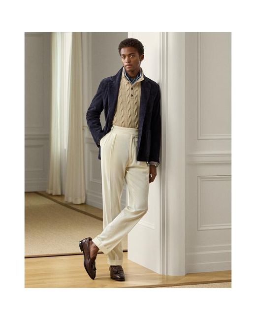 Ralph Lauren Natural Ralph Lauren Hand-Tailored Wool Gabardine Trouser for men