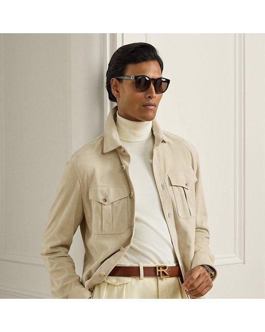 Ralph Lauren Natural Ralph Lauren Suede Overshirt for men