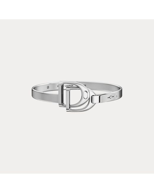 Ralph Lauren Metallic Sterling Silver Double-stirrup Bangle