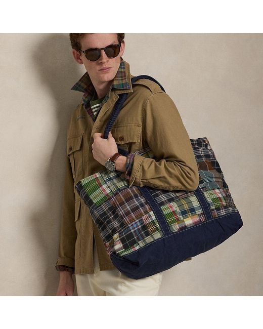 Polo Ralph Lauren Green Ralph Lauren Patchwork Madras Tote for men