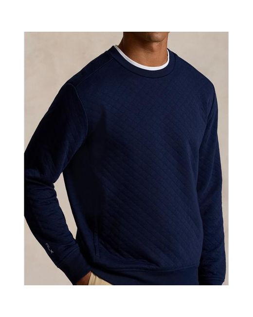 Ralph Lauren Classic Fit Quilted Sweatshirt in Blue for Men Lyst UK