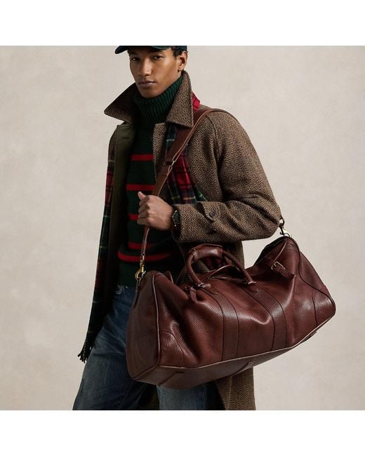 Polo Ralph Lauren Brown Heritage Leather Duffel for men