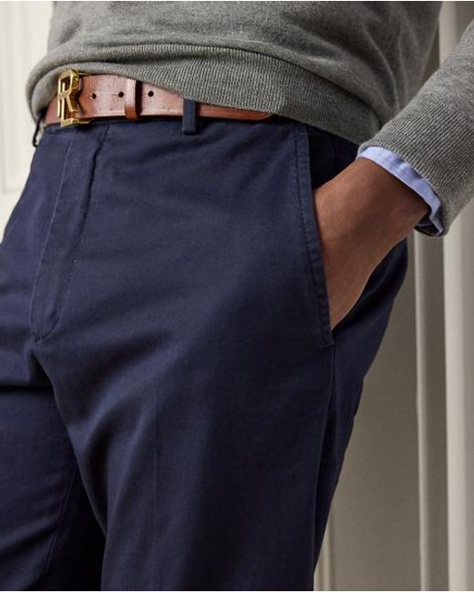 Ralph Lauren Blue Hand-Tailored Stretch Chino Trouser for men