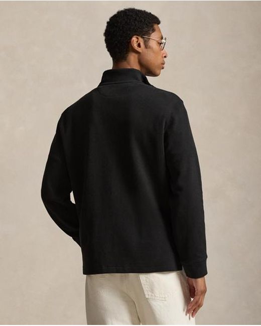 Polo Ralph Lauren Black Estate-Rib Quarter-Zip Pullover for men