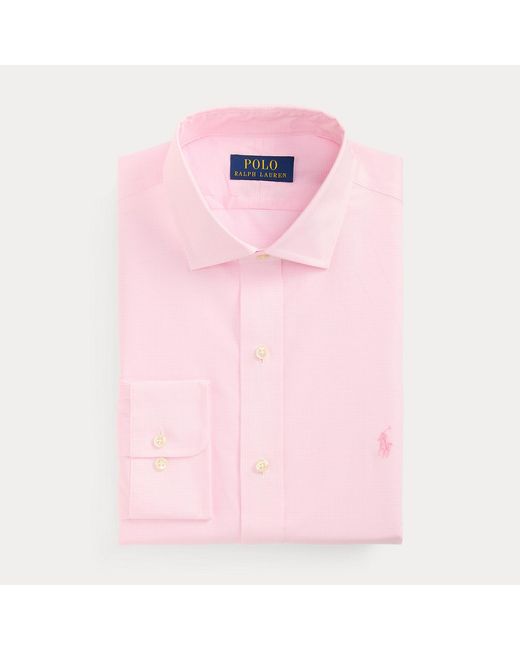 Polo Ralph Lauren Pink Custom Fit Tattersall Poplin Shirt for men